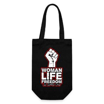 Liberté de vie de la femme | Faust et écriture persane - Sac à bouteille - noir - Devant