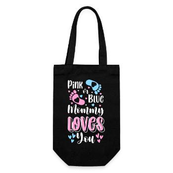 Baby bump mom mom - Gift Bag for Bottles - black - Front