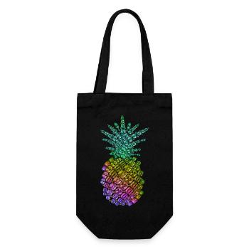 Edesletine Ananas - Geschenkbeutel für Flaschen - Schwarz - Vorne