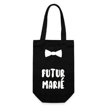 Futur marié - Sac à bouteille - noir - Devant