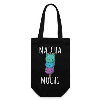 Mochigome Japan Dessert Küche Spruch Reis - Geschenkbeutel für Flaschen - Schwarz - Vorne