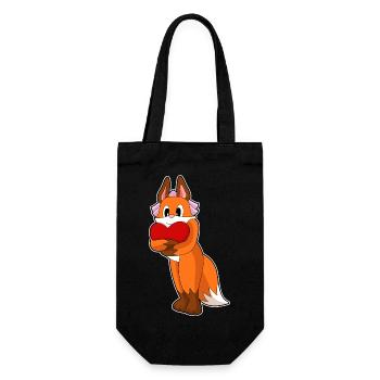 Fox Bride Heart Wedding - Gift Bag for Bottles - black - Front