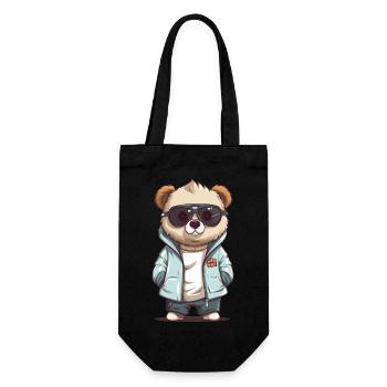 Lunettes de soleil Panda en veste cool - Sac à bouteille - noir - Devant