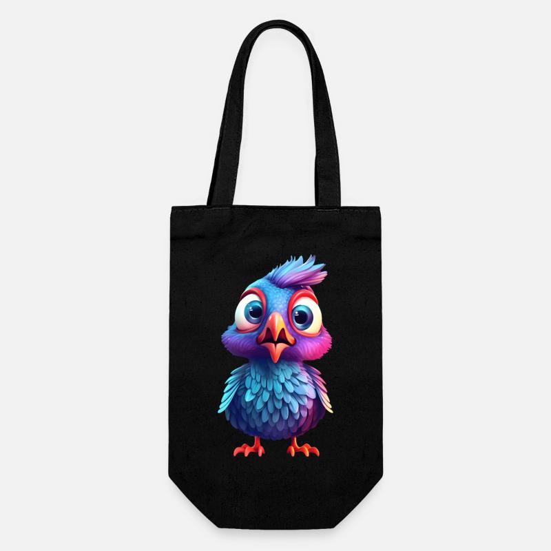 Bébé oiseau effrayé - Sac à bouteille - noir