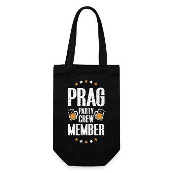 Prag Party Crew - Geschenkbeutel für Flaschen - Schwarz - Vorne