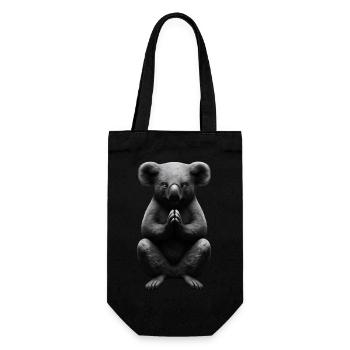 Praying Koala Buddha - Gift Bag for Bottles - black - Front