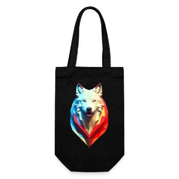 Loup #2 - Sac à bouteille - noir - Devant