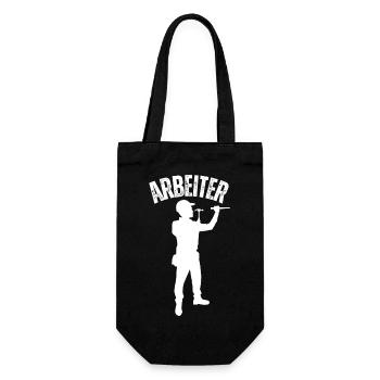Arbeiter - Geschenkbeutel für Flaschen - Schwarz - Vorne