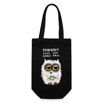 Monday? This too shall pass - Gift Bag for Bottles - black - Front