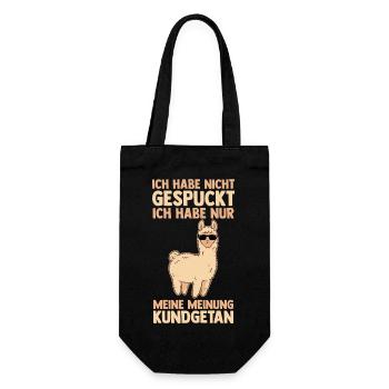 Alpaka - Geschenkbeutel für Flaschen - Schwarz - Vorne