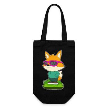 Fuchs Sonnenbrille - Geschenkbeutel für Flaschen - Schwarz - Vorne