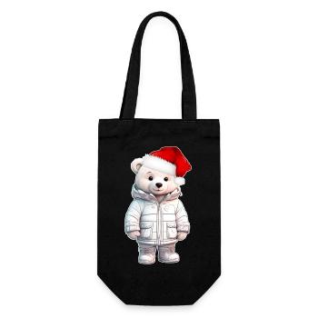 Noël de l’ours - Sac à bouteille - noir - Devant