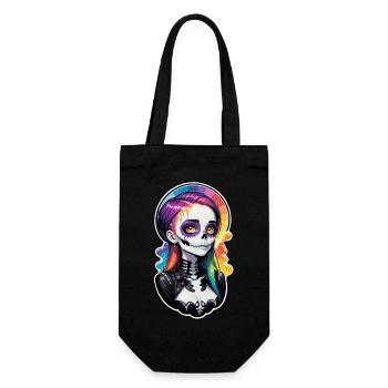 Halloween - Rock & Regenbogen - Geschenkbeutel für Flaschen - Schwarz - Vorne
