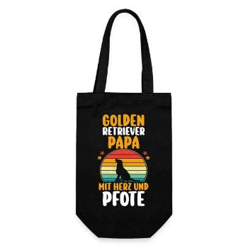 Dog Golden Retrieverpapa Dog Daddy Golden Retriev - Gift Bag for Bottles - black - Front
