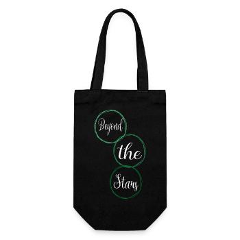 jokes humor birthday present astronaut - Gift Bag for Bottles - black - Front
