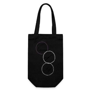 beauty tips funny quote written expression - Gift Bag for Bottles - black - Front