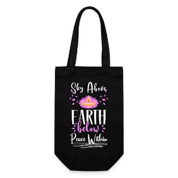 Meditation Mind Namaste Enlightenment - Gift Bag for Bottles - black - Front