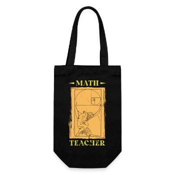 Goldener Schnitt Spirale Fibonacci Kunst mathe - Geschenkbeutel für Flaschen - Schwarz - Vorne