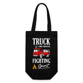 Fire Rescue Fighting Spirit - Geschenkbeutel für Flaschen - Schwarz - Vorne