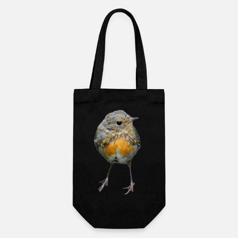 Vogel - Geschenkbeutel für Flaschen - Schwarz