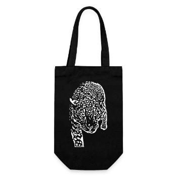 Leopard White - Gift Bag for Bottles - black - Front