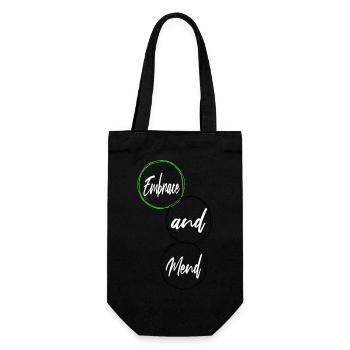 supportive relationships support healing sayings - Gift Bag for Bottles - black - Front