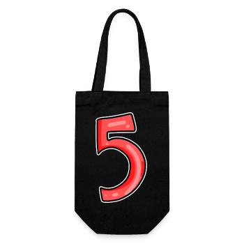 5 red - Gift Bag for Bottles - black - Front
