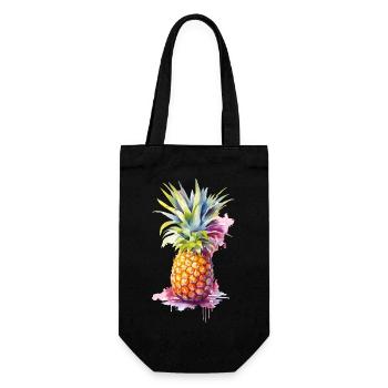 pineapple - Gift Bag for Bottles - black - Front