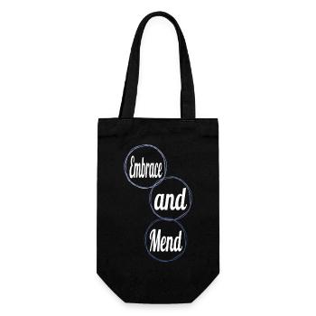 receiving support healing quotes healing journey - Gift Bag for Bottles - black - Front