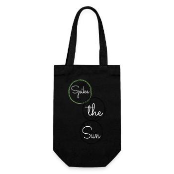 gift idea sunlit scenes sand volleyball jokes - Gift Bag for Bottles - black - Front