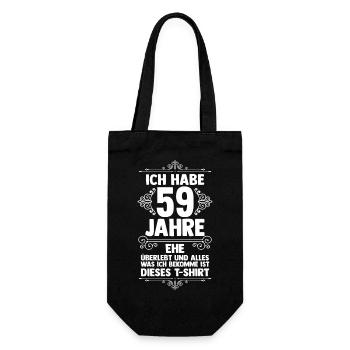 Ehe Gezeitenhochzeit 59 Jahre Verheiratet Hochzeit - Geschenkbeutel für Flaschen - Schwarz - Vorne