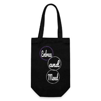 statement happy fun humor support network cool - Geschenkbeutel für Flaschen - Schwarz - Vorne