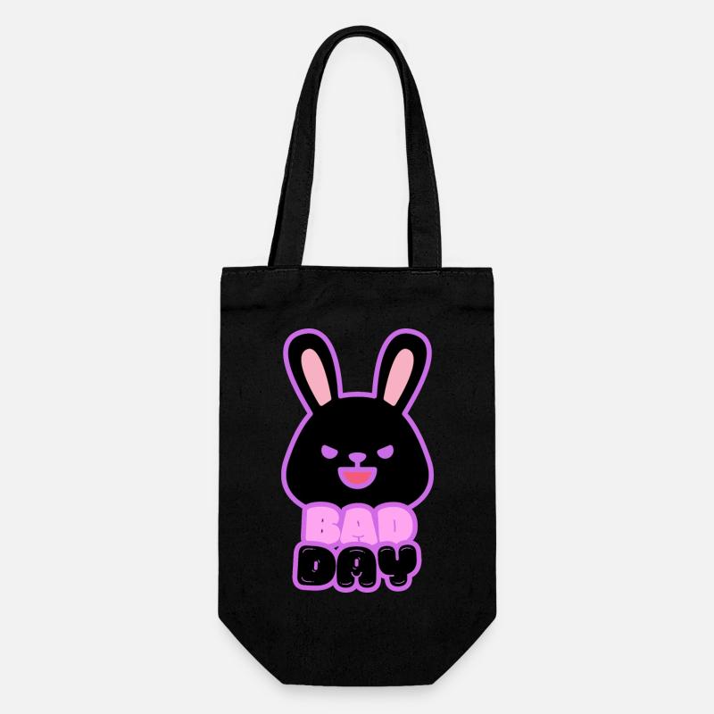 Bad Day Bunny - Gift Bag for Bottles - black