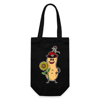 Peanut Peanuts Birthday Birthday Gift - Gift Bag for Bottles - black - Front
