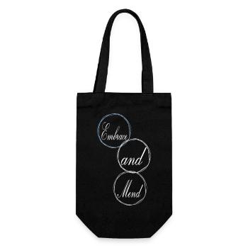 funny humor emotional healing birthday present - Gift Bag for Bottles - black - Front