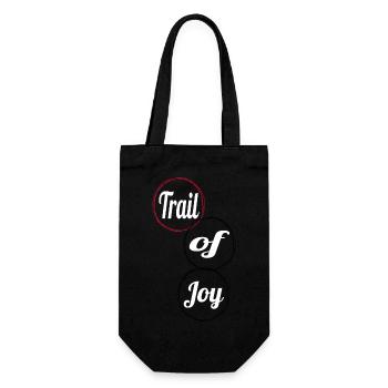 mountain biking enthusiasts pure bliss funny quote - Geschenkbeutel für Flaschen - Schwarz - Vorne