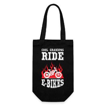 Cool Grandpas Ride E Bike - Geschenkbeutel für Flaschen - Schwarz - Vorne