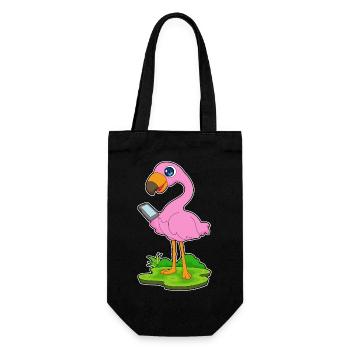 Flamingo Smartphone - Gift Bag for Bottles - black - Front
