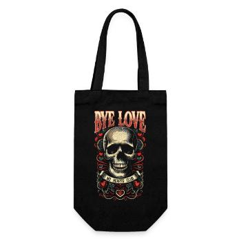 Retro Skull & Hearts - Bye Love, No Hearts Club - Sac à bouteille - noir - Devant