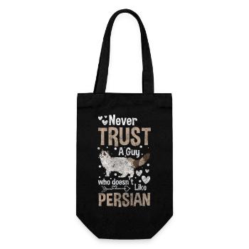 Katze Katzenmama Katzenhaare Hauskatze - Geschenkbeutel für Flaschen - Schwarz - Vorne
