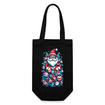 Père Noël - 🎅 - Sac à bouteille - noir - Devant