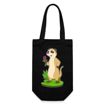 Rose de suricate - Sac à bouteille - noir - Devant