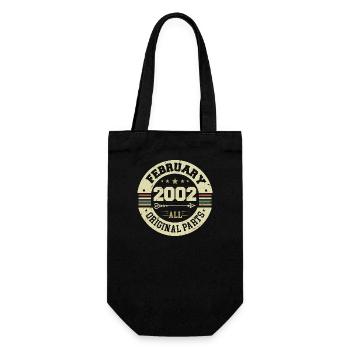 February 2002 Vintage Birthday Gift 2002 - Gift Bag for Bottles - black - Front