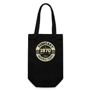 Février 1970 Vintage Cadeau d’anniversaire Années 1970 - Sac à bouteille - noir - Devant