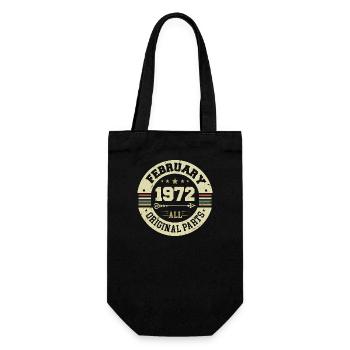 Février 1972 Vintage Cadeau d’anniversaire 1972 - Sac à bouteille - noir - Devant