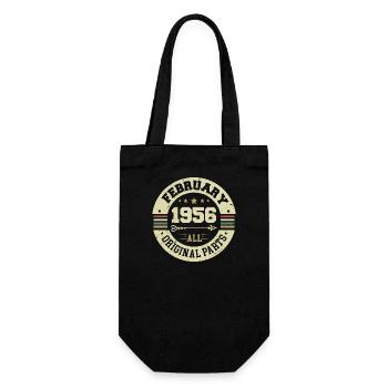 Février 1956 Vintage Cadeau d’anniversaire 1956 - Sac à bouteille - noir - Devant