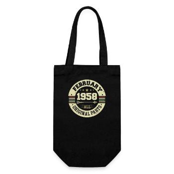 Février 1958 Vintage Cadeau d’Anniversaire 1958 - Sac à bouteille - noir - Devant