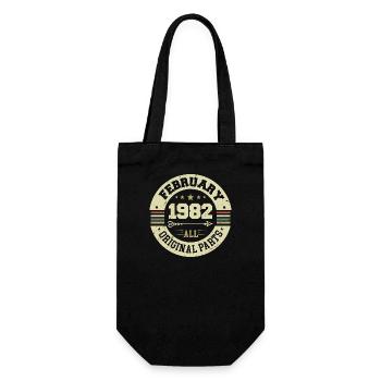 Février 1982 Vintage Cadeau d’anniversaire 1982 - Sac à bouteille - noir - Devant