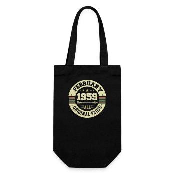 Février 1959 Vintage Cadeau d’anniversaire 1959 - Sac à bouteille - noir - Devant
