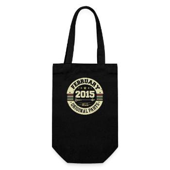 Février 2015 Cadeau d’anniversaire Vintage 2015 - Sac à bouteille - noir - Devant